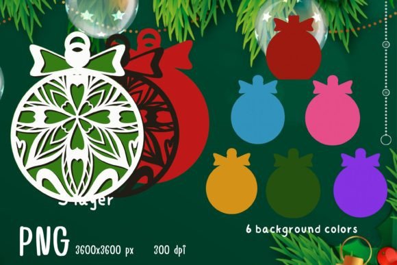 3D Christmas Ornaments V.4