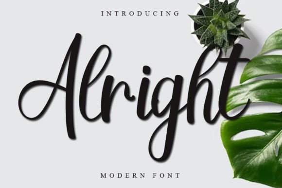 Alright: A Romantic and Sweet Calligraphy Typeface for Creative Expression