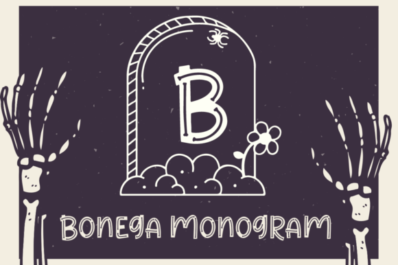 Bonega Monogram: A Spooky Font That Captures the Halloween Spirit in Design