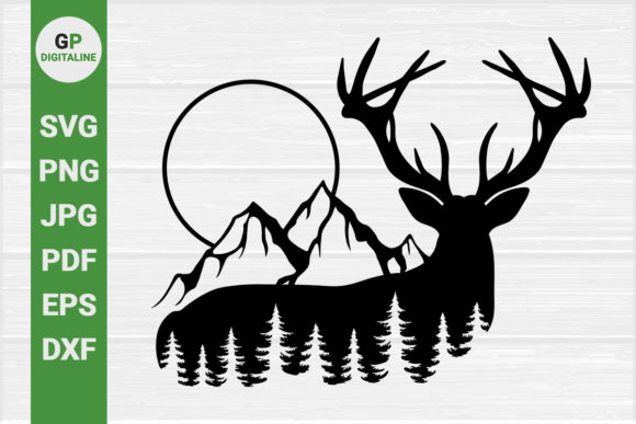 Deer in the Wild, Forest and Mountains