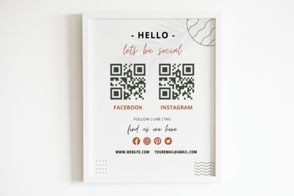 Editable Canva QR Code Sign Template 3