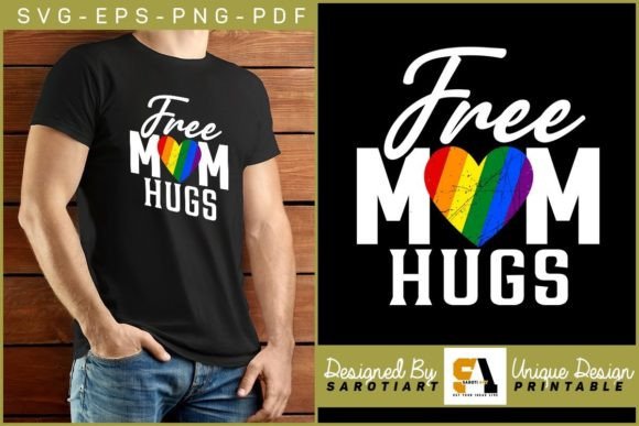 Free Mom Hugs Pride Month T-shirt LGBT: A Creative Expression of Support and Identity