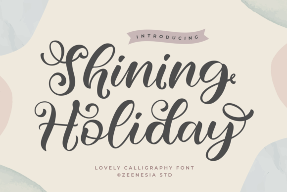 Shining Holiday: A Beautiful Calligraphic Script Font for Elegant Designs
