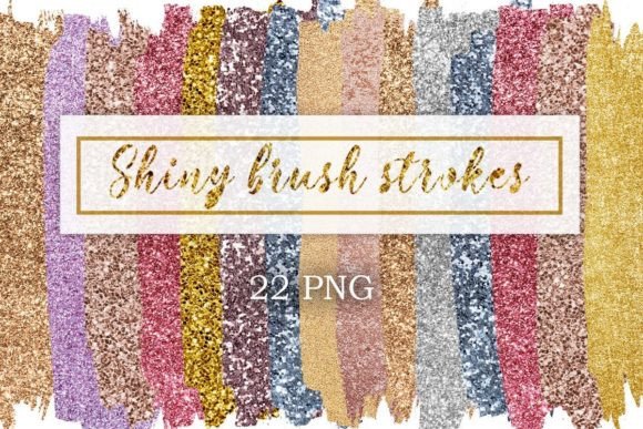 Shiny Brush Strokes Metallic Textures