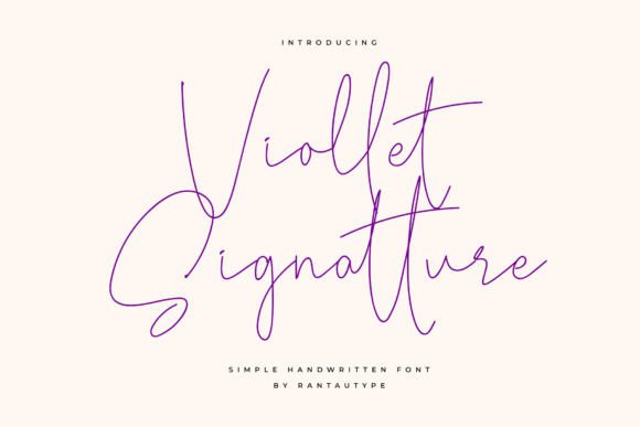 Viollet Signatture: A Professional Script Font for Design Projects